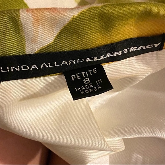 VINTAGE LINDA ALLARD FOR ELLEN TRACY PALM TROPICAL HAWAIIAN FLORAL BLAZER  SZ 8P - Picture 14 of 16